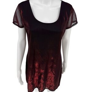 Vintage No Boundaries Black Red Metallic Dress L